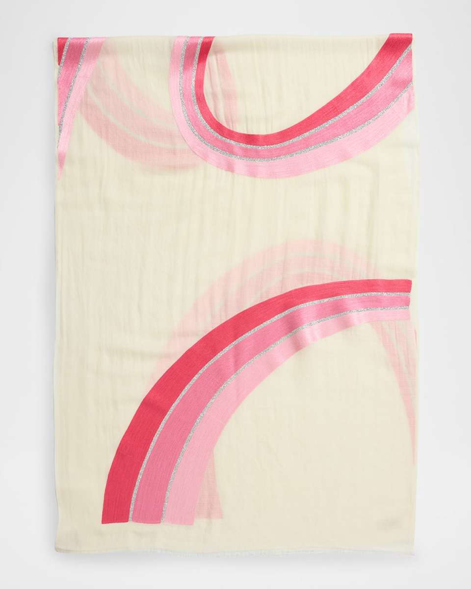 Meander Printed Wool Scarf
